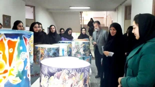 بازدید از ژوژمان دانشجویان رشته گرافیک توسط خانم دکتر طالبیان رئیس دانشکده فنی و حرفه ای دختران بابل و معاونین و کارشناسان
 4