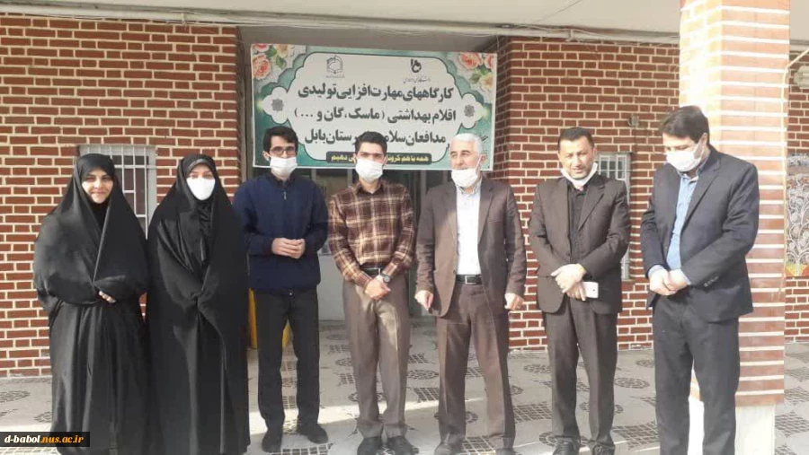 بازدید رئیس شورای شهر امیرکلا و شهردار شهر امیرکلا از کارگاه های مهارت افزایی تولید ماسک و گان دانشکده فنی و حرفه‌ای دختران الزهرا (س) بابل  5