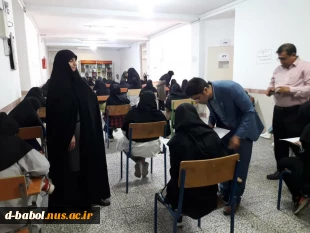 بازدید نماینده نظارت، ارزیابی و تضمین کیفیت دانشگاه فنی و حرفه ای آقای دکتر یاوری از برگزاری امتحانات پایان ترم نیمسال دوم ۱۴۰۱ - ۱۴۰۰ آموزشکده فنی و حرفه ای دختران بابل 

 2
