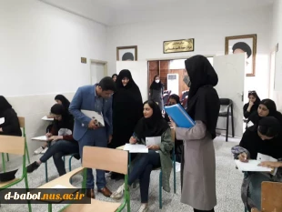 بازدید نماینده نظارت، ارزیابی و تضمین کیفیت دانشگاه فنی و حرفه ای آقای دکتر یاوری از برگزاری امتحانات پایان ترم نیمسال دوم ۱۴۰۱ - ۱۴۰۰ آموزشکده فنی و حرفه ای دختران بابل 

 2
