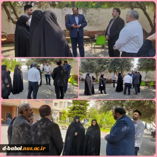 بازدید رئیس بنیاد حفظ آثار و ارزش‌های دفاع مقدس و همکاران ایشان از نمایشگاه مفهومی «کافه خاموش» و فضای آموزشی و محوطه دانشگاه ملی مهارت واحد دختران بابل