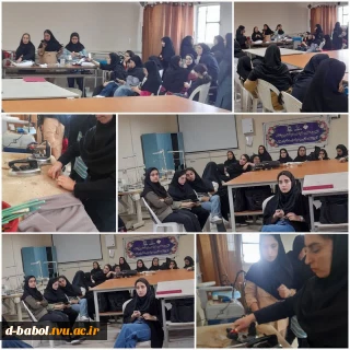 برگزاری کارگاه آموزشی "کاربرد گل‌های پارچه‌ای در طراحی لباس های مجلسی" در آموزشکده ملی مهارت دختران بابل