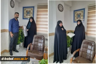 تقدیر خانم دکتر ابویی از حراست و همکاران حفاظت فیزیکی آموزشکده ملی مهارت دختران بابل، به مناسبت بیست و دوم تیرماه روز گرامیداشت روز حراست