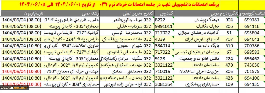 قابل توجه دانشجویان محترم 8