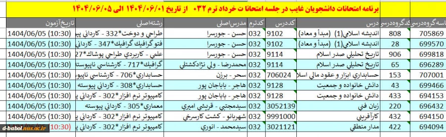 قابل توجه دانشجویان محترم 10