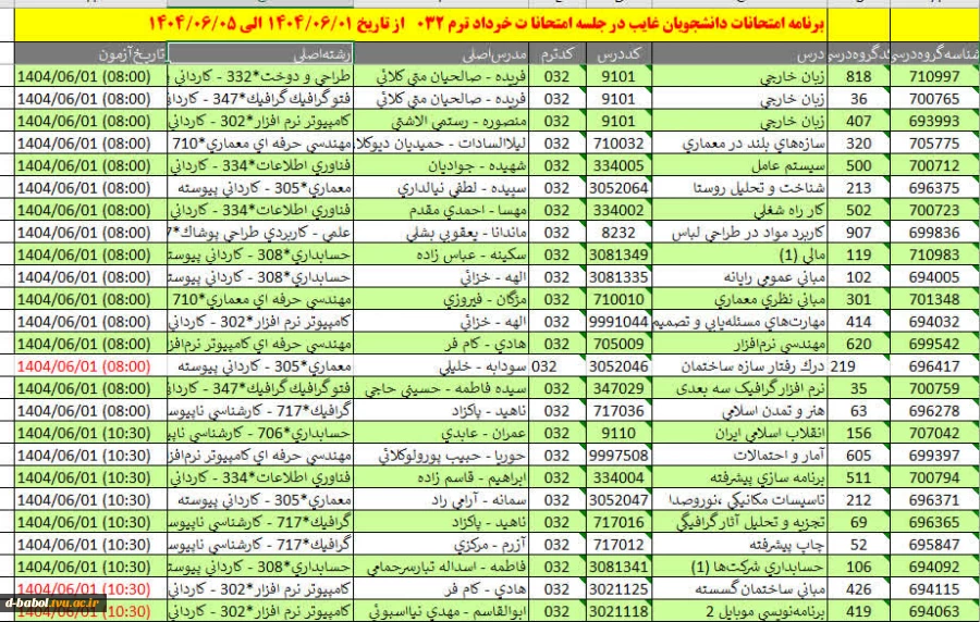 قابل توجه دانشجویان محترم 15