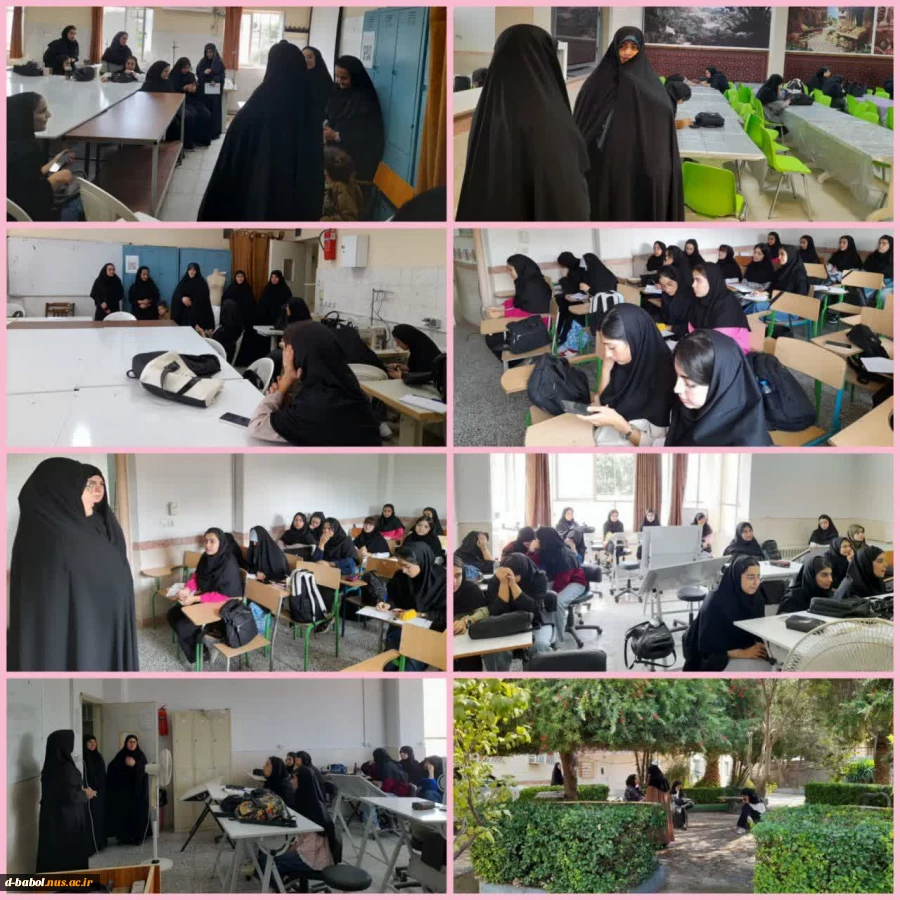 رئیس آموزشکده ملی مهارت دختران بابل در اولین روز آغاز سال تحصیلی جدید با حضور در کلاسهای درس دانشجویان سال تحصیلی جدید را به دانشجویان و اساتید تبریک گفتند   2