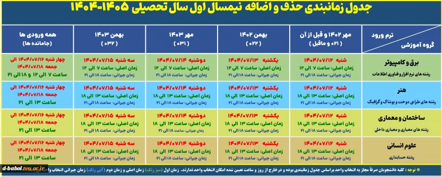 حذف و اضافه ترم 041 3