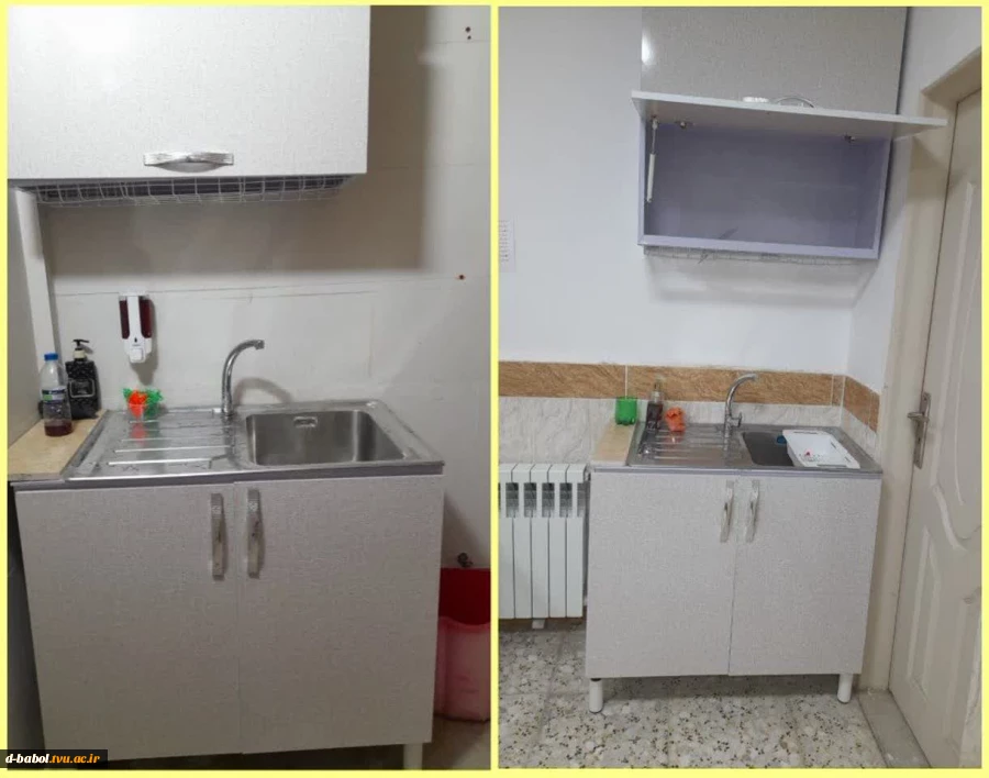 جاگذاری سینگ ظرفشویی و راه اندازی آبدارخانه ویژه اساتید جنب ساختمان شماره ۳ و طبقه دوم ساختمان شماره ۱ آموزشکده ملی مهارت دختران بابل  2