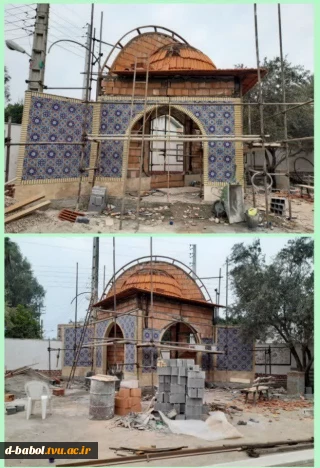 پیشرفت عملیات ساخت فضای عرفانی برای مهمان ویژه، شهید والامقام و خوشنام در آموزشکده ملی مهارت دختران بابل