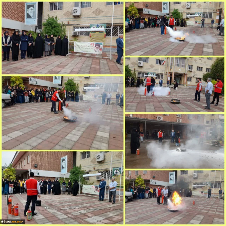 برگزاری مانور اطفاء حریق در آموزشکده ملی مهارت دختران بابل به مناسبت هفته پدافند غیرعامل 2