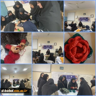 کارگاه آموزشی موتیف گل رز برجسته توسط انجمن علمی طراحی و دوخت و پوشاک در آموزشکده ملی مهارت دختران بابل