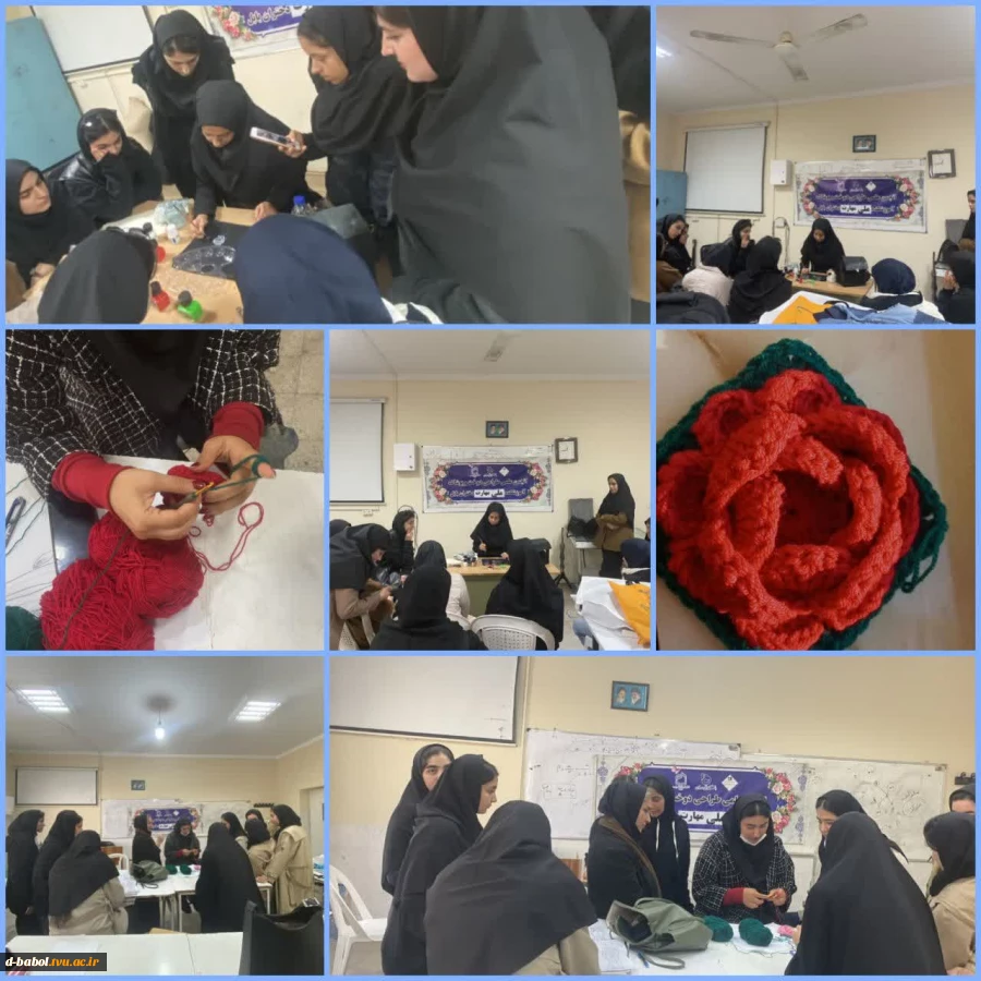 کارگاه آموزشی موتیف گل رز برجسته توسط انجمن علمی طراحی و دوخت و پوشاک در آموزشکده ملی مهارت دختران بابل 2