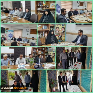 حضور فرمانده بسیج ادارات شهرستان بابل، رئیس اداره فنی و حرفه ای پسران شهید باهنر بابل و هیأت همراه در آموزشکده ملی مهارت دختران بابل