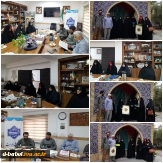 برگزاری آیین تکریم و معارفه فرمانده  پیشین و جدید بسیج دانشجویی آموزشکده ملی مهارت دختران بابل