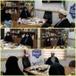 نشست خانم دکتر ابویی رئیس آموزشکده و خانم دکتر خلیلی معاون آموزشی پژوهشی آموزشکده دختران بابل با حاج آقا گلبراری مسئول نهاد نمابندگی مقام معظم رهبری در دانشگاه ملی مهارت استان مازندران، در سالن جلسات حوزه ریاست آموزشکده دختران بابل در خصوص مسائل آموزشی مرتبط با دروس گروه معارف و اندیشه اسلامی
