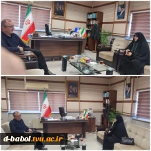 دیدار رئیس آموزشکده دختران بابل با مدیر کل مخابرات منطقه مازندران