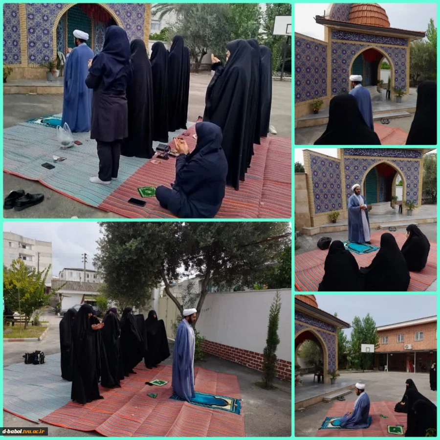 برگزاری نمازجماعت در صحن آموزشکده ملی مهارت دختران بابل  2